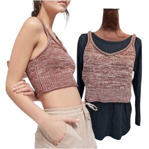 Urban Outfitters marled sweater vest tank cropped size l
